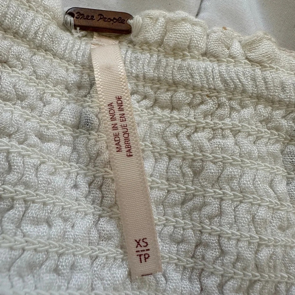 Free People Small New Seratonin Corset Top Cotton Peasant Cop Puff Sleev… - Picture 7 of 7